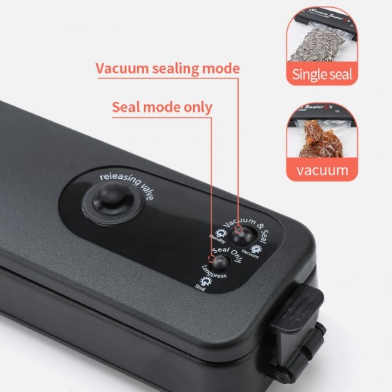 
Food Vacuum Sealer  220V/110V Vacuum Sealer Packaging Machine with Free 10pcs Vacuum bags Household Black
