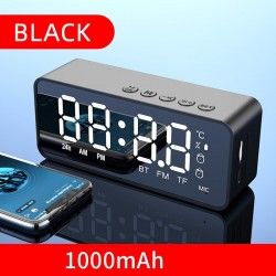 
G50 Wireless Bluetooth Speaker with FM Mini Card Mirror Alarm Clock Audio Stall Receiving K Voice Prompt
