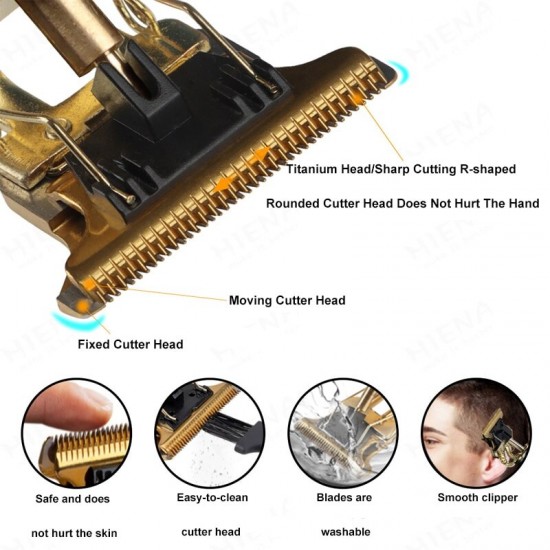 
Electric USB Powerful Motor Waterproof Light Head Oil Head Carving Mark Razor Hair Clipper
