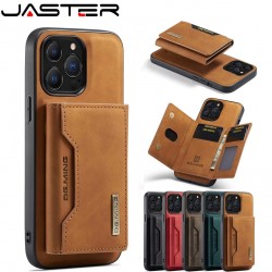 
Detechable Magnetic Leather Phone Case For iPhone 13 Pro Max 14 Plus 12 11 SE 2020 7 8 X XR XS Max Wallet Card Bags Cover Coque
