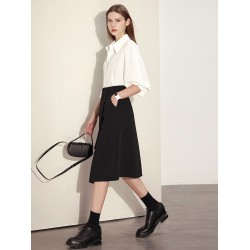 
AMII Minimalism Skirts for Women 2023 Spring New Office Lady Versatile Irregular Piece Skirt High Waist A-line Skirt 12351013
