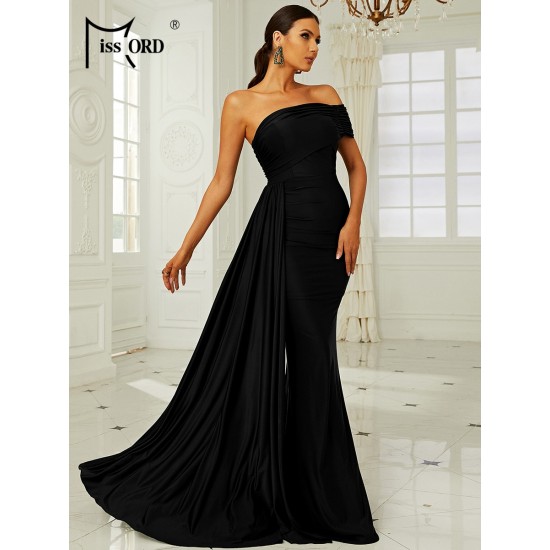 Missord Off Shoulder Mermaid Hem Bodycon Maxi Dress Cocktail Party Celebration Prom Elegant Formal Dress Women's Evening Dresses