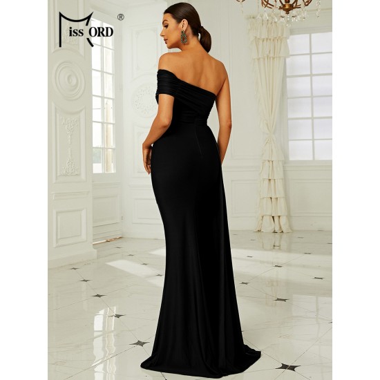 Missord Off Shoulder Mermaid Hem Bodycon Maxi Dress Cocktail Party Celebration Prom Elegant Formal Dress Women's Evening Dresses