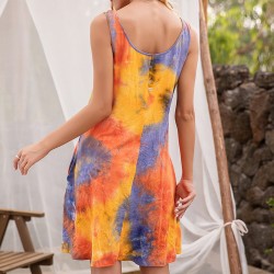 فستان قصير كاجوال للنساء للصيف والشاطئ