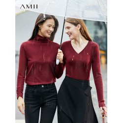 
Amii Minimalism Autumn Winter Basic Sweaters For Women Causal Solid Women's Turtleneck Sweater Female Pullover Tops 12020285
